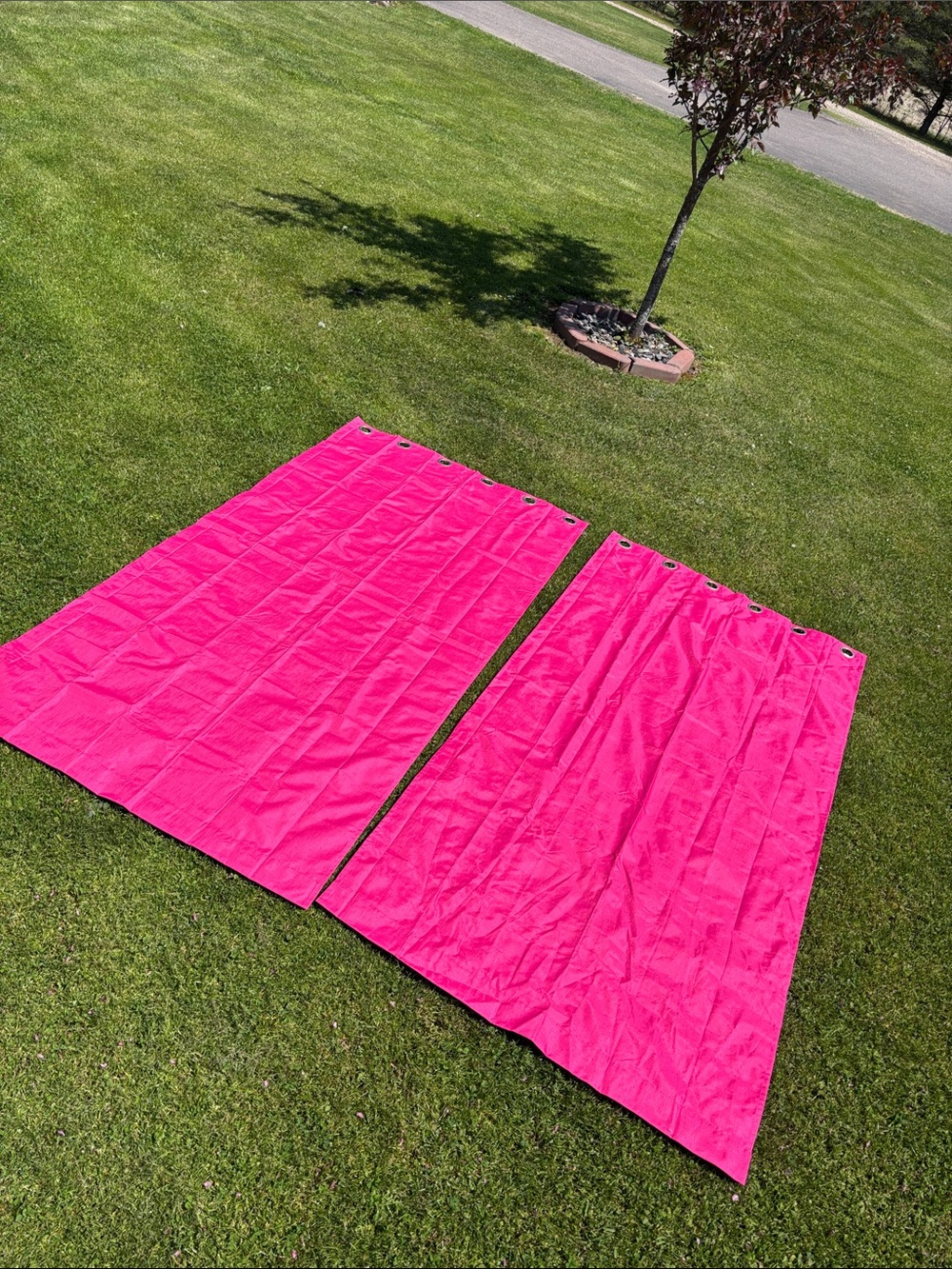 Eclipse Hot Pink Grommet Curtain Panels 42 x 84 in. - Pair